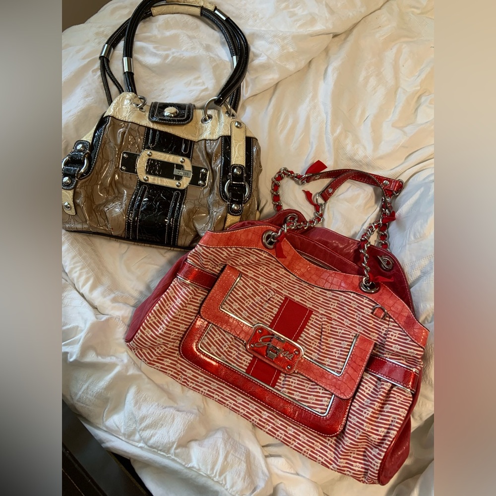 Vintage Red Guess Handbag - Picture 2 of 3